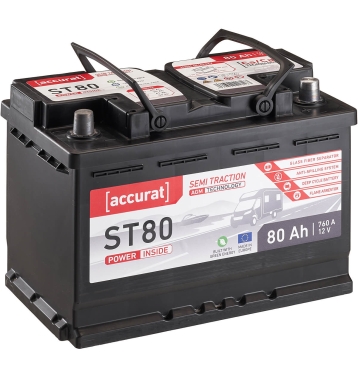 Accurat Semi Traction ST80 AGM Versorgungsbatterie 80Ah (USt-befreit nach 12 Abs.3 Nr. 1 S.1 UStG)