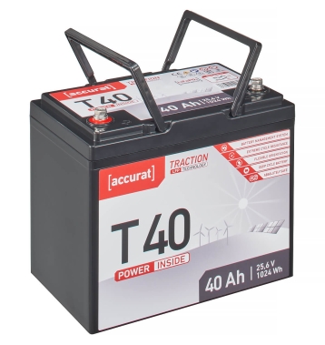 Accurat Traction T40 LFP 24V LiFePO4 Lithium Versorgungsbatterie 40 Ah (USt-befreit nach 12 Abs.3 Nr. 1 S.1 UStG)