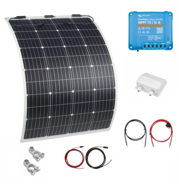Wohnmobil Solaranlage 140W mit flexiblem Solarpanel und...